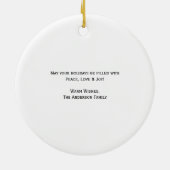 Elegant Christmas Wreath Holiday セラミックオーナメント (裏面)