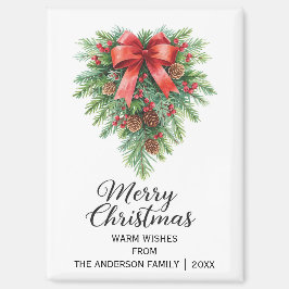 Elegant Christmas Wreath Holiday マグネット