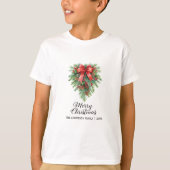 Elegant Christmas Wreath Holiday Tシャツ (正面)