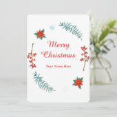 Elegant Christmas Wreath Invitation 招待状 (スタンド正面)