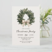 Elegant Christmas Wreath Party Invitation 招待状 (スタンド正面)