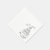 Elegant Cin Cin Italian Wedding  スタンダードカクテルナプキン (角)