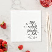 Elegant Cin Cin Italian Wedding Party スタンダードランチョンナプキン (インサイチュ)