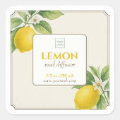 Elegant Citrus Reed Diffuser Sticker スクエアシール (正面)