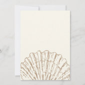 Elegant Clam Shell Sea You Soon Baby Shower 招待状 (裏面)