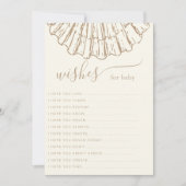 Elegant Clamshell Wishes For Baby Beige Shower Gam (正面)