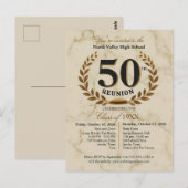 Elegant Class of 1976 50th High School Reunion ポストカード (正面/裏面)
