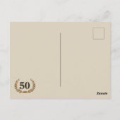 Elegant Class of 1976 50th High School Reunion ポストカード (裏面)