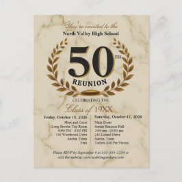 Elegant Class of 1976 50th High School Reunion ポストカード