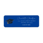 Elegant Class of 2026 Academic Graduate Return ラベル (正面)