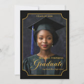 Elegant Class of 2026 Portrait Graduation 案内状 (正面)