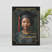 Elegant Class of 2026 Portrait Graduation 案内状 (スタンド正面)