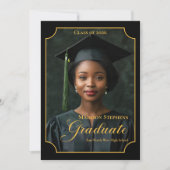 Elegant Class of 2026 Portrait Graduation 案内状 (正面)