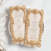 Elegant Classic Baroque Frame Wedding Program プログラム