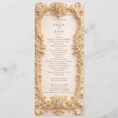 Elegant Classic Baroque Frame Wedding Program プログラム (正面)