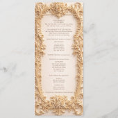 Elegant Classic Baroque Frame Wedding Program プログラム (裏面)