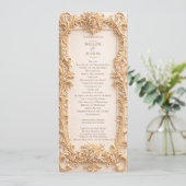 Elegant Classic Baroque Frame Wedding Program プログラム (スタンド正面)