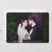 Elegant Classic Black and White Caligraphy Wedding セーブザデート (裏面)