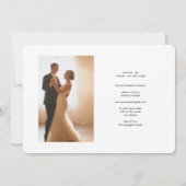 Elegant Classic Black and White Caligraphy Wedding セーブザデート (裏面)