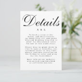 Elegant Classic Black and White Caligraphy Wedding 出欠カード (スタンド正面)