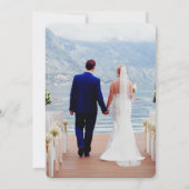 Elegant Classic Black and White Caligraphy Wedding 招待状 (裏面)