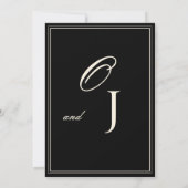 Elegant Classic Black & Ivory Old Money Wedding 招待状 (裏面)