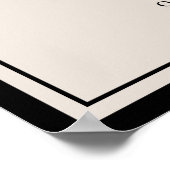 Elegant Classic Black Welcome to Our Wedding Sign ポスター (角)