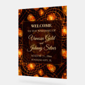 Elegant Classic Boho Modern Gold #901 Wedding アクリルサイン (傾斜)