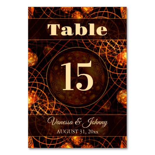 Elegant Classic Boho Modern Gold #901 Wedding テーブルナンバー (正面)