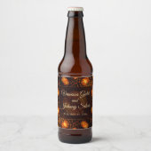 Elegant Classic Boho Modern Gold #901 Wedding ビールラベル (正面)