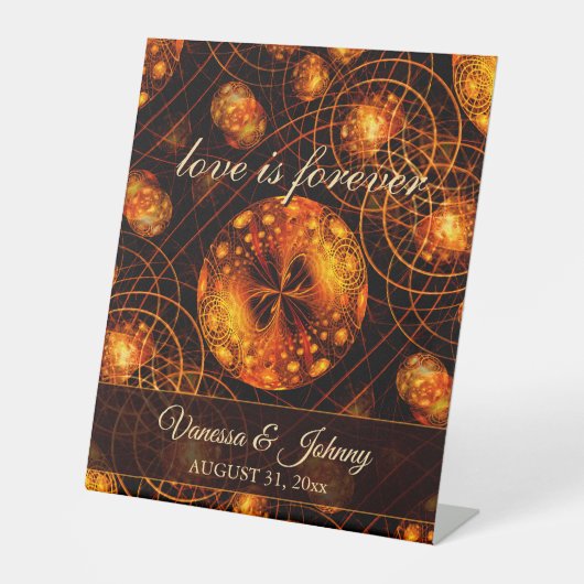 Elegant Classic Boho Modern Gold #901 Wedding 台座サイン (正面)