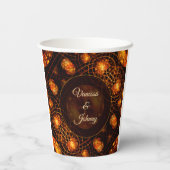 Elegant Classic Boho Modern Gold #901 Wedding 紙コップ (裏面)