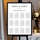 Elegant Classic Border Wedding Seating Chart ポスター