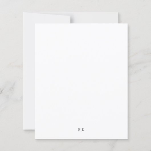 Elegant Classic Budget Wedding Invitation (裏面)