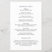 Elegant Classic Budget Wedding Program チラシ (裏面)