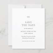 Elegant Classic Budget Wedding Save the Date (正面)