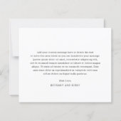 Elegant Classic Budget Wedding Thank You Card (裏面)
