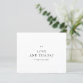 Elegant Classic Budget Wedding Thank You Card (スタンド正面)