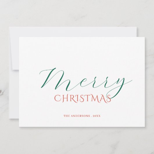 Elegant classic calligraphy script christmas Card シーズンカード (正面)