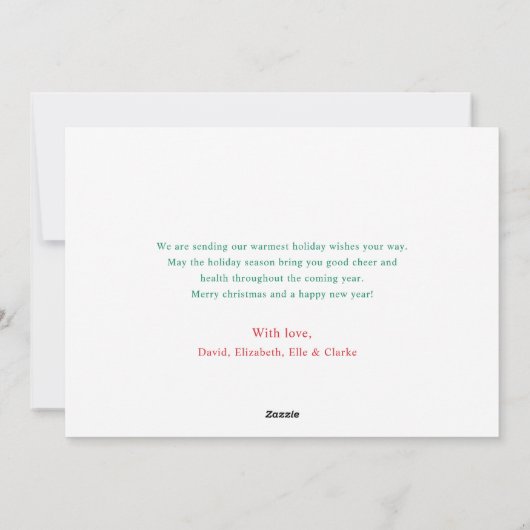 Elegant classic calligraphy script christmas Card シーズンカード (裏面)