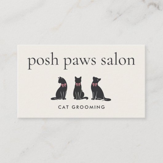 Elegant Classic Cat Grooming 名刺 (正面)