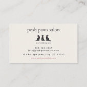 Elegant Classic Cat Grooming Appointment  予約カード (裏面)