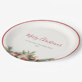 Elegant Classic Christmas Paper Plates  ペーパープレート (アングル)