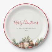 Elegant Classic Christmas Paper Plates  ペーパープレート (正面)