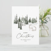 Elegant Classic Christmas Winter Forest シーズンカード (スタンド正面)