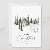 Elegant Classic Christmas Winter Forest シーズンカード (正面)