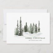 Elegant Classic Christmas Winter Forest シーズンカード (正面)