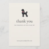 Elegant Classic Dog Groomer Business Insert | サンキューカード (正面)