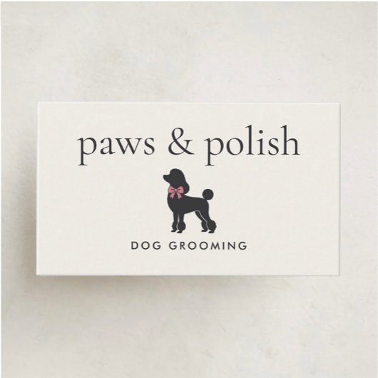 Elegant Classic Dog Groomer | Editable 名刺