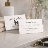 Elegant Classic Dog Groomer Loyalty Card ロイヤリティカード